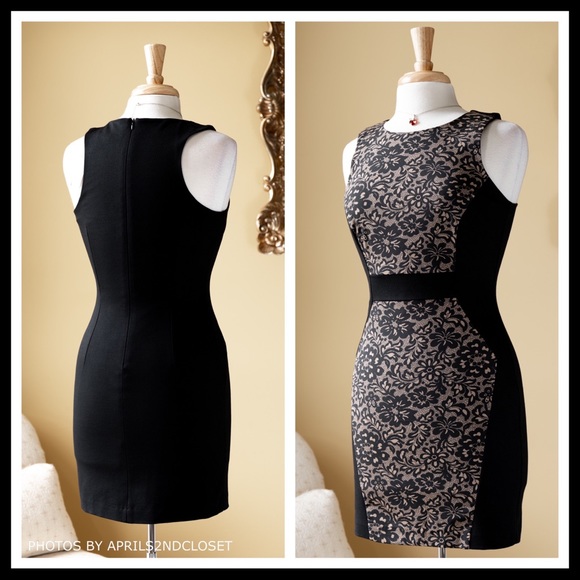 BLACK SLEEVELESS MINI BODYCON KNIT SHIFT DRESS A2C - Picture 2 of 8